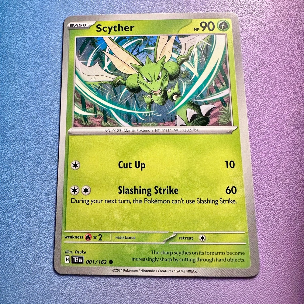 scyther - 001/162 (common) — pokemon: temporal forces